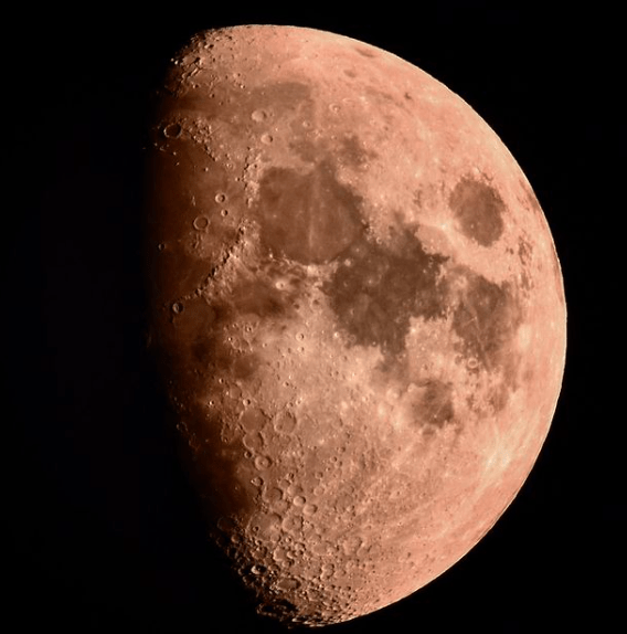Moon close up photo where you can see craters